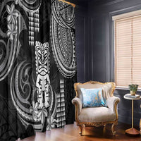 Hawaii Ku God Window Curtain Kakau Mix Polynesian Tattoo