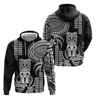 Hawaii Ku God Zip Hoodie Kakau Mix Polynesian Tattoo