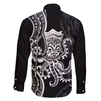Black Hawaii Kanaloa God Family Matching Mermaid Dress and Hawaiian Shirt Hawaiian Octopus LT14 - Polynesian Pride