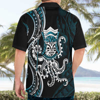 Turquoise Hawaii Kanaloa God Hawaiian Shirt Hawaiian Octopus