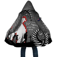 New Zealand ANZAC Day Cloak 25th April Silver Fern With Poppy - Polynesian Pride
