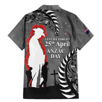 New Zealand ANZAC Day Family Matching Mermaid Dress and Hawaiian Shirt 25th April Silver Fern With Poppy