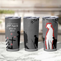 New Zealand ANZAC Day Tumbler Cup 25th April Silver Fern With Poppy LT14 - Polynesian Pride