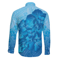 Aloha Hawaii Molokai Island Family Matching Off The Shoulder Long Sleeve Dress and Hawaiian Shirt Hibiscus Tribal Honu Hawaiian Tattoo