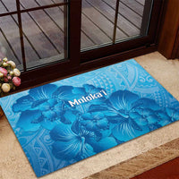 Aloha Hawaii Molokai Island Rubber Doormat Hibiscus Tribal Honu Hawaiian Tattoo