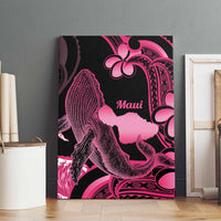 Aloha Hawaii Maui Canvas Wall Art Valley Isle Humpback Whale Black