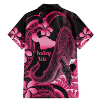 Aloha Hawaii Maui Family Matching Off Shoulder Short Dress and Hawaiian Shirt Valley Isle Humpback Whale Black