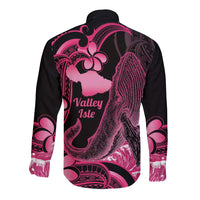 Aloha Hawaii Maui Long Sleeve Button Shirt Valley Isle Humpback Whale Black