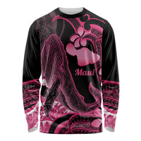 Aloha Hawaii Maui Long Sleeve Shirt Valley Isle Humpback Whale Black