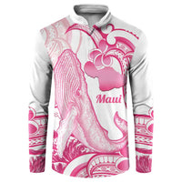 Aloha Hawaii Maui Button Sweatshirt Valley Isle Humpback Whale White