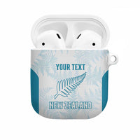 Custom New Zealand Silver Fern Football AirPods Case Come On All White LT14 White - Polynesian Pride