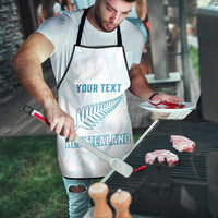 Custom New Zealand Silver Fern Football Apron Come On All White - Polynesian Pride