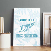 Custom New Zealand Silver Fern Football Canvas Wall Art Come On All White