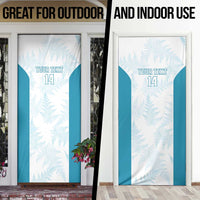 Custom New Zealand Silver Fern Football Door Cover Come On All White - Polynesian Pride