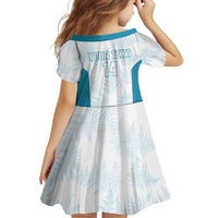 Custom New Zealand Silver Fern Football Family Matching Short Sleeve Bodycon Dress and Hawaiian Shirt Come On All White