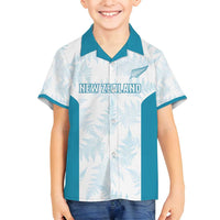 Custom New Zealand Silver Fern Football Family Matching Summer Maxi Dress and Hawaiian Shirt Come On All White