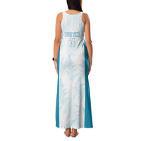 Custom New Zealand Silver Fern Football Family Matching Tank Maxi Dress and Hawaiian Shirt Come On All White