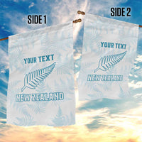 Custom New Zealand Silver Fern Football Garden Flag Come On All White LT14 - Polynesian Pride