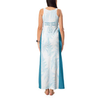 Custom New Zealand Silver Fern Football Tank Maxi Dress Come On All White LT14 - Polynesian Pride