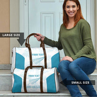 Custom New Zealand Silver Fern Football Travel Bag Come On All White - Polynesian Pride