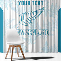 Custom New Zealand Silver Fern Football Window Curtain Come On All White