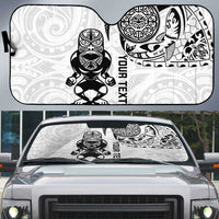 Custom Aotearoa Football Auto Sun Shade NZ Maori Tiki Go Champions - Polynesian Pride