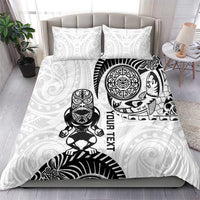 Custom Aotearoa Football Bedding Set NZ Maori Tiki Go Champions