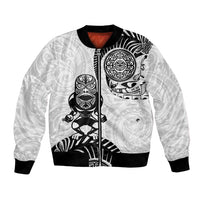 Custom Aotearoa Football Bomber Jacket NZ Maori Tiki Go Champions