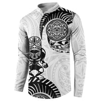 Custom Aotearoa Football Button Sweatshirt NZ Maori Tiki Go Champions LT14 - Polynesian Pride