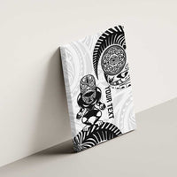 Custom Aotearoa Football Canvas Wall Art NZ Maori Tiki Go Champions