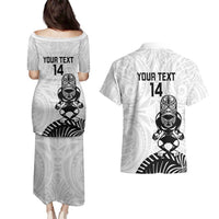 Custom Aotearoa Football Couples Matching Puletasi and Hawaiian Shirt NZ Maori Tiki Go Champions LT14 - Polynesian Pride