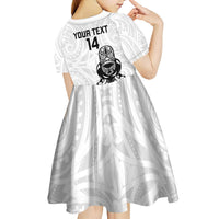 Custom Aotearoa Football Kid Short Sleeve Dress NZ Maori Tiki Go Champions LT14 - Polynesian Pride