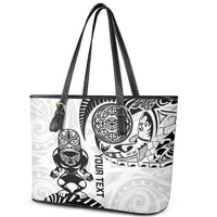 Custom Aotearoa Football Leather Tote Bag NZ Maori Tiki Go Champions