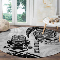 Custom Aotearoa Football Round Carpet NZ Maori Tiki Go Champions