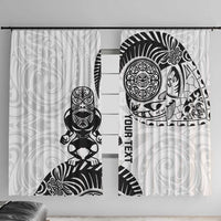 Custom Aotearoa Football Window Curtain NZ Maori Tiki Go Champions