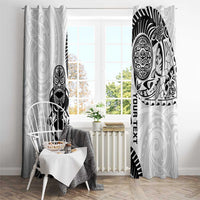 Custom Aotearoa Football Window Curtain NZ Maori Tiki Go Champions