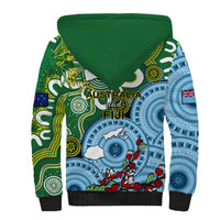 Australia And Fiji Sherpa Hoodie Aboriginal Mix Fijian Tapa Unique Style LT14 - Polynesian Pride