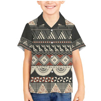 Vintage Bula Fiji Masi Family Matching Mermaid Dress and Hawaiian Shirt Fijian Tapa Cloth - Polynesian Pride