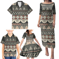 Vintage Bula Fiji Masi Family Matching Puletasi and Hawaiian Shirt Fijian Tapa Cloth - Polynesian Pride