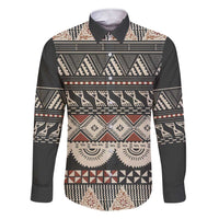 Vintage Bula Fiji Masi Family Matching Short Sleeve Bodycon Dress and Hawaiian Shirt Fijian Tapa Cloth - Polynesian Pride