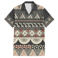 Vintage Bula Fiji Masi Family Matching Summer Maxi Dress and Hawaiian Shirt Fijian Tapa Cloth - Polynesian Pride