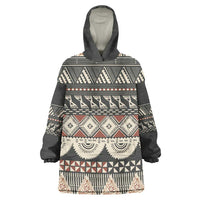Vintage Bula Fiji Masi Wearable Blanket Hoodie Fijian Tapa Cloth - Polynesian Pride