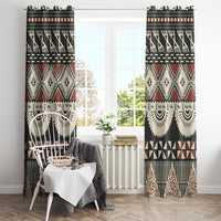 Vintage Bula Fiji Masi Window Curtain Fijian Tapa Cloth - Polynesian Pride