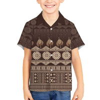 Bula Fiji Iri ni Meke Family Matching Puletasi and Hawaiian Shirt Kuvui Fijian Masi - Polynesian Pride