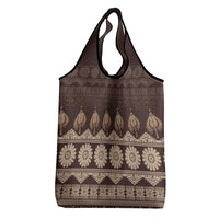 Bula Fiji Iri ni Meke Grocery Bag Kuvui Fijian Masi LT14 - Polynesian Pride