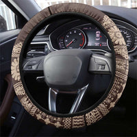 Bula Fiji Iri ni Meke Steering Wheel Cover Kuvui Fijian Masi LT14 - Polynesian Pride