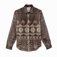 Bula Fiji Iri ni Meke Women Casual Shirt Kuvui Fijian Masi - Polynesian Pride