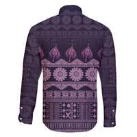 Bula Fiji Iri ni Meke Family Matching Off The Shoulder Long Sleeve Dress and Hawaiian Shirt Lokaloka Fijian Masi - Polynesian Pride