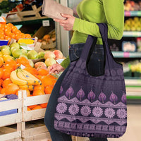 Bula Fiji Iri ni Meke Grocery Bag Lokaloka Fijian Masi LT14 - Polynesian Pride