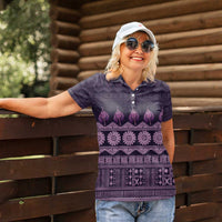 Bula Fiji Iri ni Meke Women Polo Shirt Lokaloka Fijian Masi - Polynesian Pride